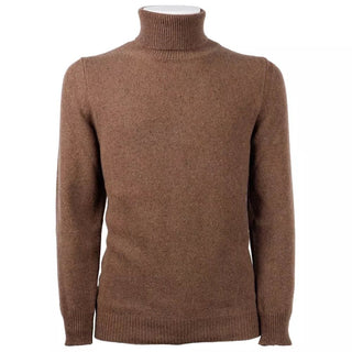 Emilio Romanelli Clothing Elegant Cashmere Turtleneck Sweater in Brown