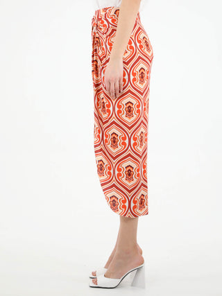 Sarong Skirt With Graphic Print