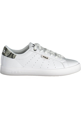 Chic White Sports Sneakers With Contrasting Details