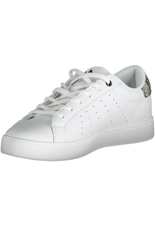 Chic White Sports Sneakers With Contrasting Details