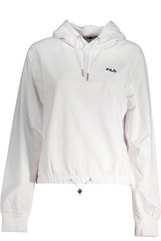 Classic White Hooded Sweatshirt With Embroidery