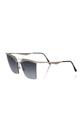 Frankie Morello Sunglasses Silver Elegant Silver Clubmaster Sunglasses