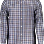 Elegant Blue Button-down Cotton Blend Shirt