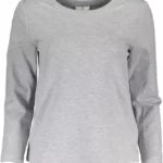 Chic Gray Side-zip Sweatshirt With Elastane Blend