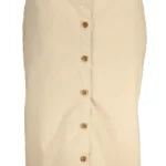 Beige Cotton Women Skirt