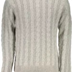 Elegant Gray Wool-blend Sweater