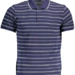 Chic Blue Short-sleeved Polo For The Modern Man