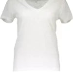 Chic V-neck Logo Tee - Fresh Summer Essential