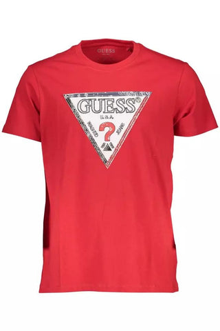 Guess Jeans Clothing Pink / XXL Organic Cotton Logo Tee with Round Neck
