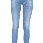 Chic Skinny Blue Jeans With Faded Effect