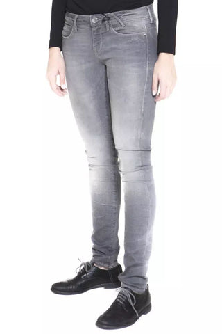 Chic Narrow-leg Faded Gray Jeans