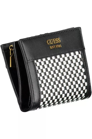 Sleek Black Polyethylene Wallet With Contrasting Details