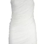 Elegant White Tank Dress With Zip Accent