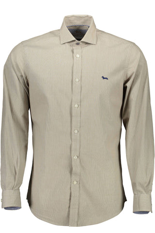 Elegant Beige Narrow Fit Cotton Shirt