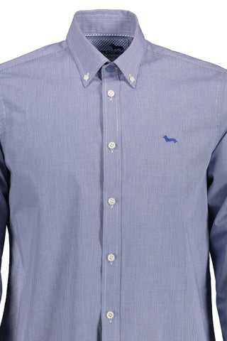 Elegant Blue Long Sleeve Button-down Shirt