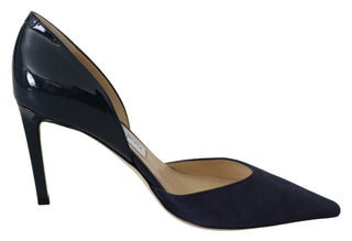 Jimmy Choo Pumps Elegant Navy Suede Pointed Toe Pumps