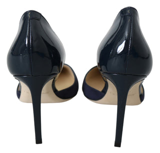 Jimmy Choo Pumps Elegant Navy Suede Pointed Toe Pumps