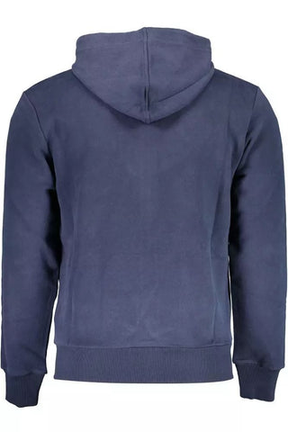 La Martina Clothing Elegant Blue Hooded Zip Sweater