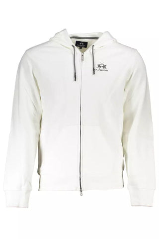 Classic White Zip-up Hooded Sweatshirt