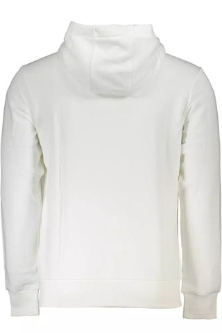 Elegant White Hooded Sweatshirt With Embroidery