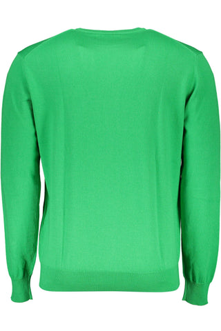 Chic Green Embroidered Logo Sweater