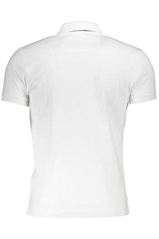 White Cotton Men Polo Shirt