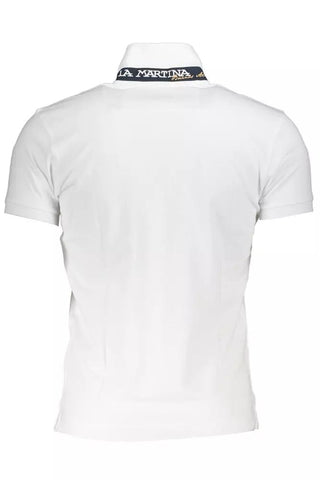 White Cotton Men Polo Shirt