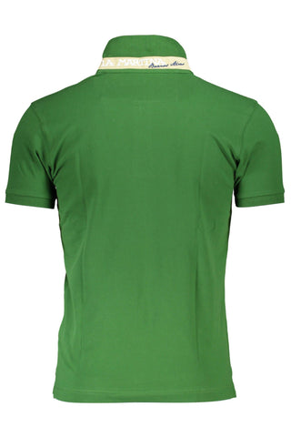 Green Cotton Men Polo Shirt