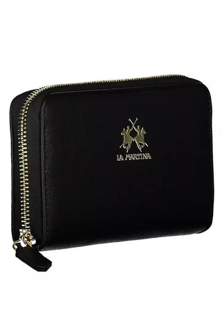 Elegant Black Wallet With Multiple Compartments