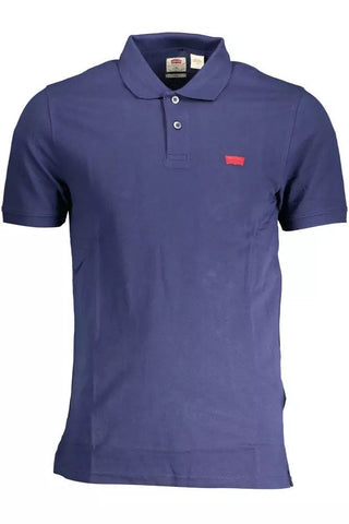 Levi's Clothing Svelte Blue Cotton Polo with Chic Logo Accent