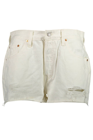 Chic White Denim Shorts With Classic Appeal