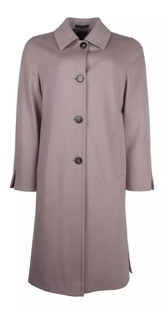 Made In Italy Clothing Elegant Virgin Wool Four-Button Coat