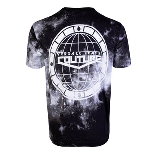 Black Cotton 'Space' Printed T-Shirt