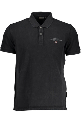 Napapijri Clothing Black / S Classic Black Embroidered Polo Shirt