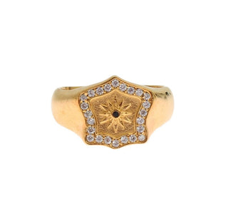 Nialaya Jewelry Gold / EU63 | US11 / Material: 925 Sterling Silver Elegant Men's Gold Plated Silver Ring