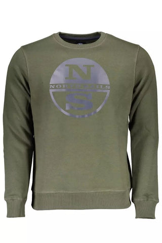 North Sails Clothing Green Round Neck Printed Sweatshirt