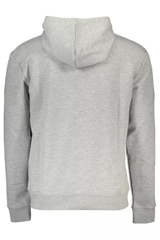 North Sails Clothing Sleek Gray Hooded Sweatshirt with Central Pocket