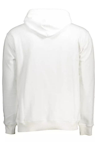 North Sails Clothing Sleek White Cotton Hooded Sweatshirt