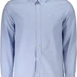 Elegant Light Blue Cotton Shirt For Men