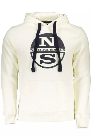 Chic White Hooded Sweatshirt - Casual Comfort