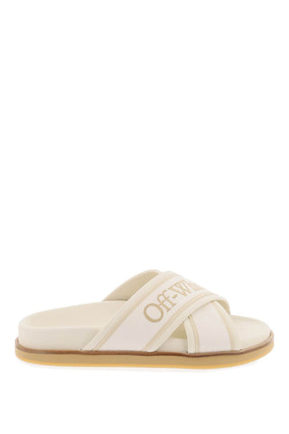 Off-white Earrings embroidered logo slides with