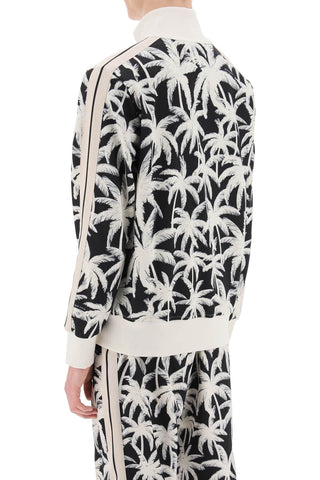 Palm Angels Clothing zip-up sweatshirt with palms print