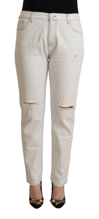 Pinko Clothing White / W28 / Material: 98% Cotton 2% Elastane White Mid Waist Skinny Denim Jeans