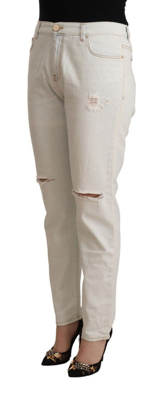 Pinko Clothing White / W28 / Material: 98% Cotton 2% Elastane White Mid Waist Skinny Denim Jeans