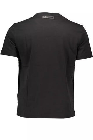 Plein Sport Clothing Sleek Cotton Crew Neck Tee with Iconic Print