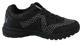 Plein Sport Shoes Black / EU36/US6 Elegant Black Runner Jasmines Sport Shoes