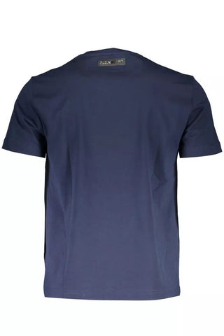 Blue Cotton Men T-shirt