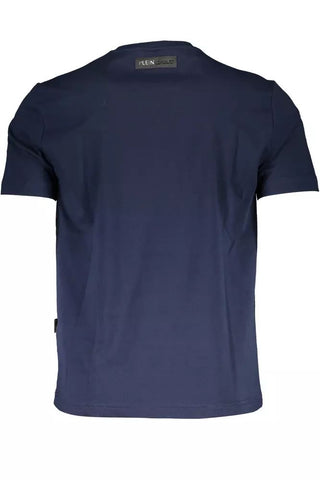 Blue Cotton Men T-shirt