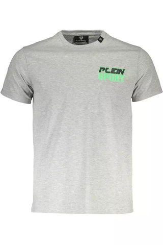 Gray Cotton Men T-shirt