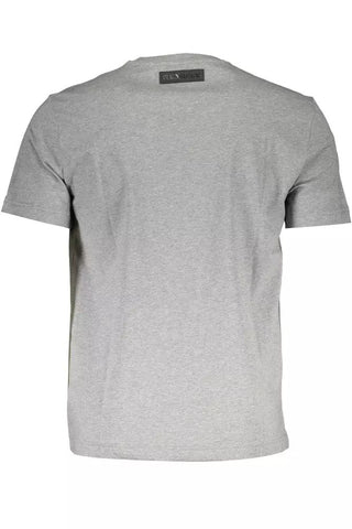 Gray Cotton Men T-shirt